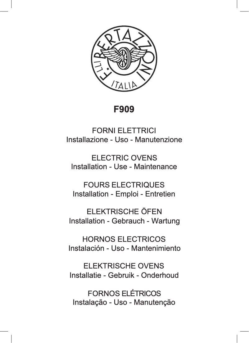 Page 1 de la notice Mode d'emploi Bertazzoni F909PROEKX