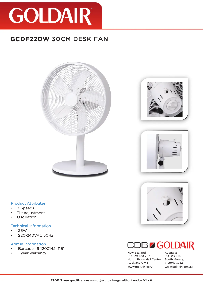 Image de la première page du manuel de l'appareil GCDF220W