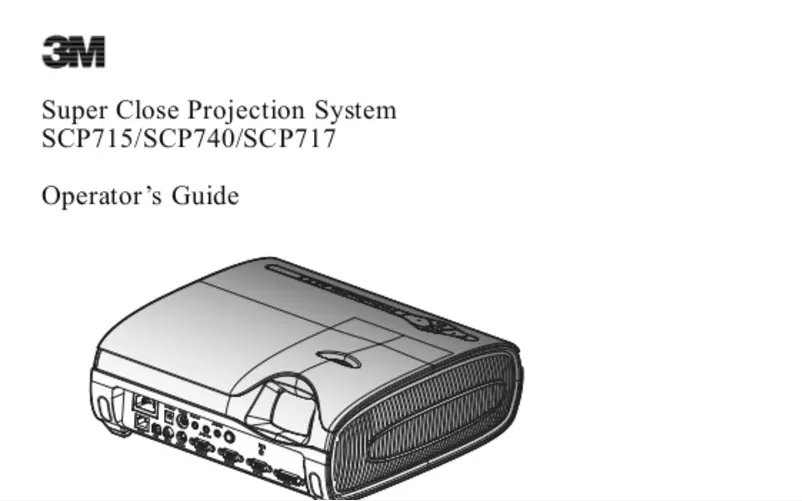 Page n°1 - Manuel utilisateur 3M SCP715