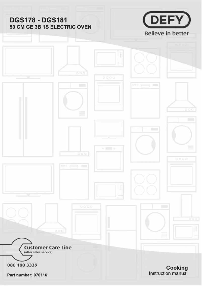 Page 1 de la notice Manuel utilisateur Defy DGS178