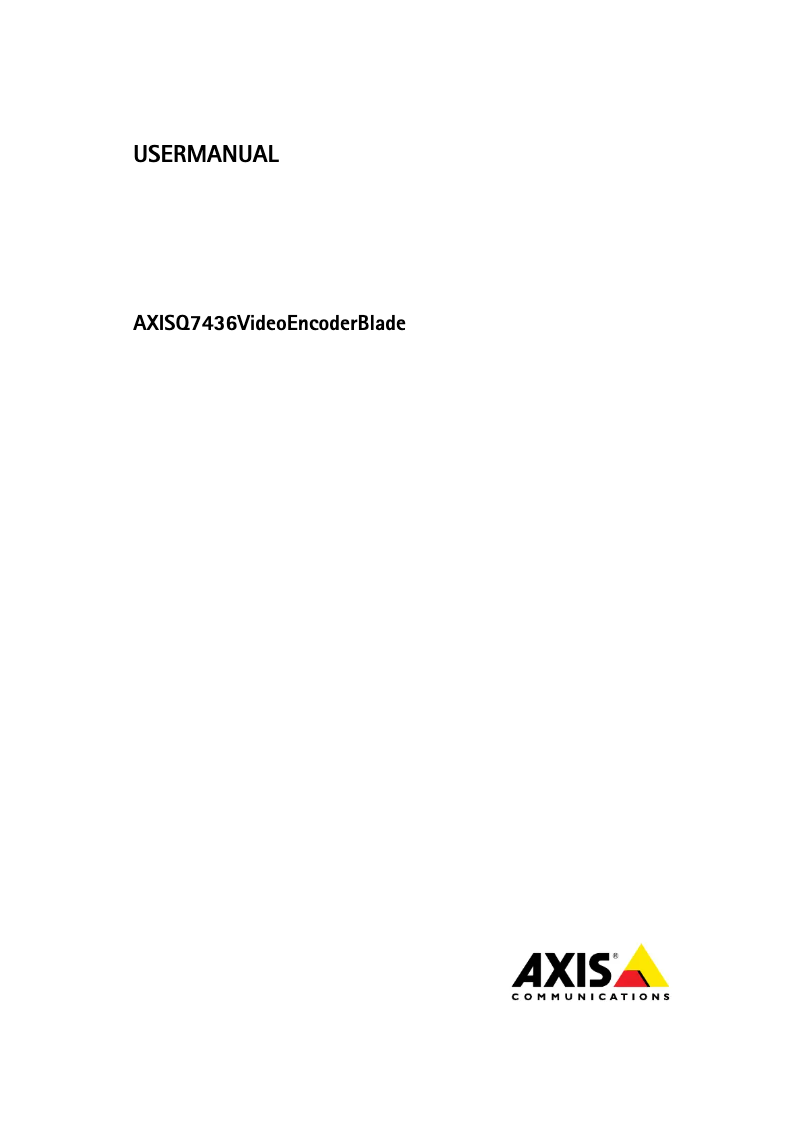 Image de la première page du manuel de l'appareil Q7436