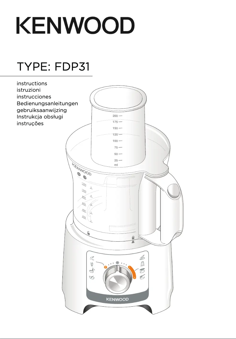 Page n°1 - Manuel utilisateur Kenwood Multipro Compact FDP31