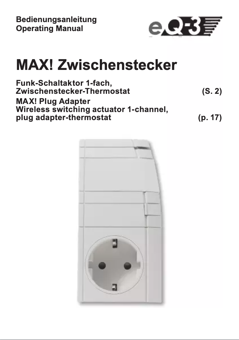 Page 1 de la notice Manuel utilisateur eQ-3 BC-TS-Sw-Pl