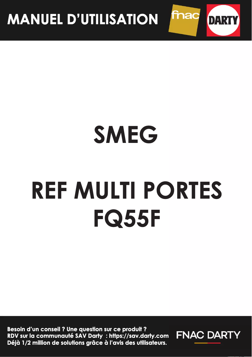 Page 1 de la notice Manuel utilisateur Smeg FQ55FNDF