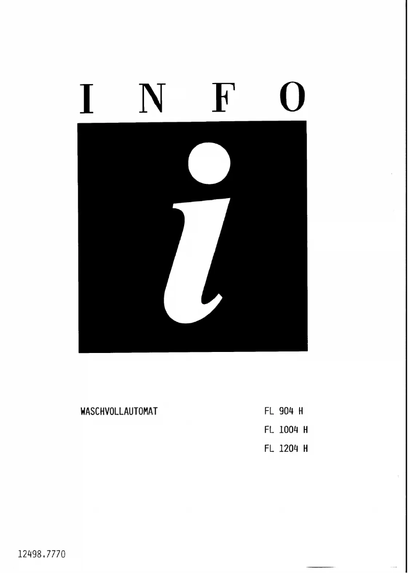 Page 1 de la notice Manuel utilisateur Zanussi FL 1204 h