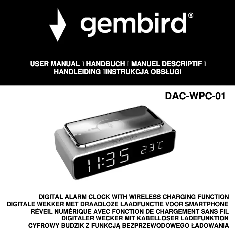 Page n°1 - Manuel utilisateur Gembird DAC-WPC-01-S