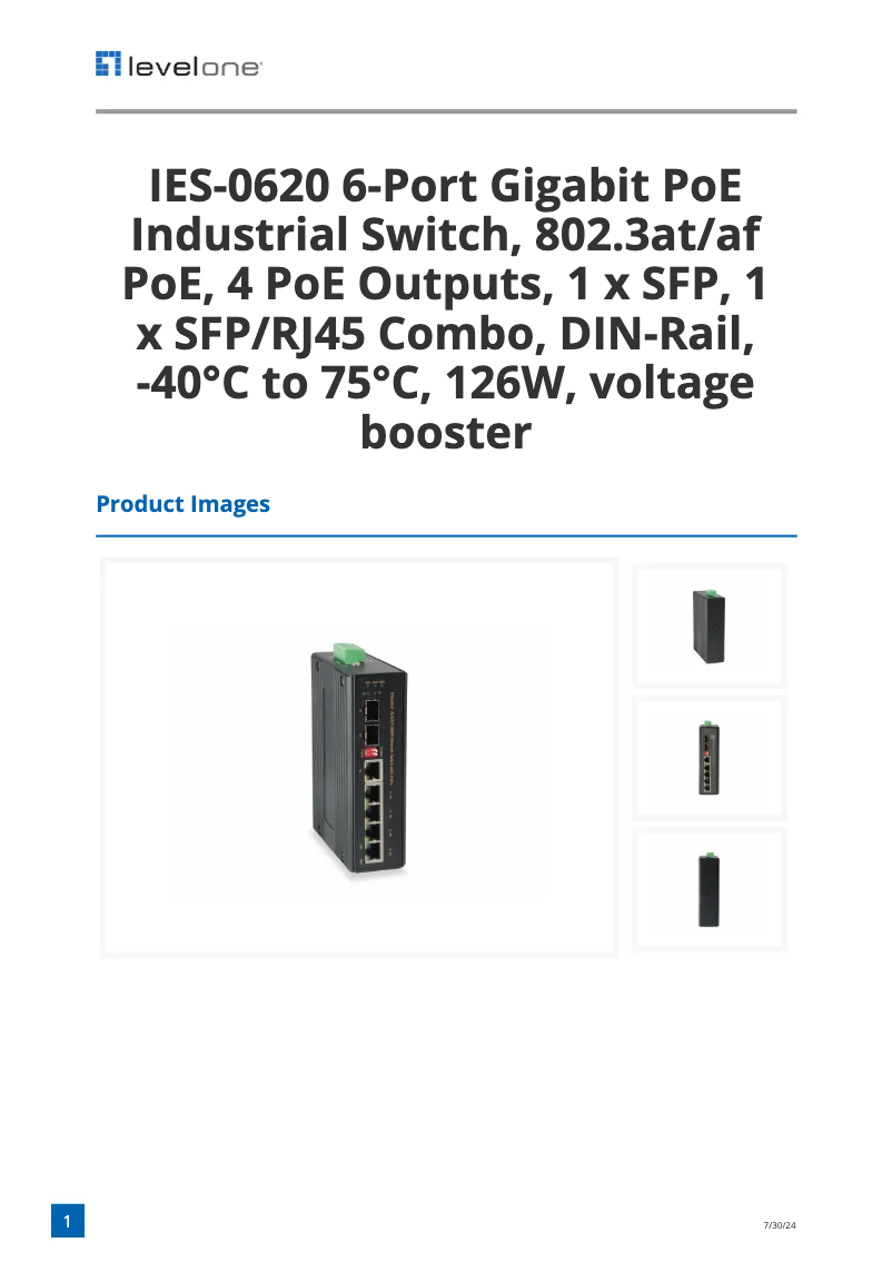 Image de la première page du manuel de l'appareil IES-0620