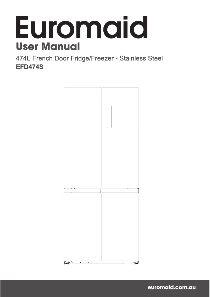 Page 1 de la notice Manuel utilisateur Euromaid EFD474S