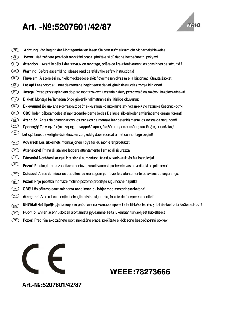 Image de la première page du manuel de l'appareil Reno 520760187