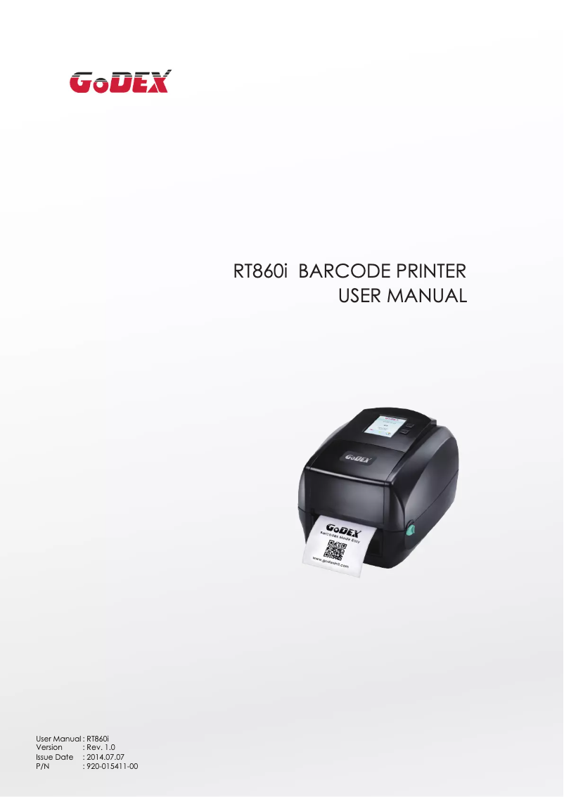 Image de la première page du manuel de l'appareil RT860i