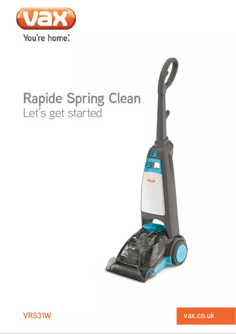 Page 1 de la notice Manuel utilisateur Vax Rapide Spring VRS31W