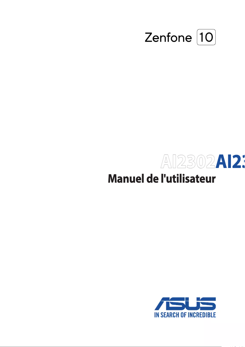 Image de la première page du manuel de l'appareil Zenfone 10