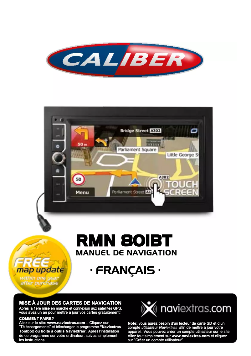 Page n°1 - Manuel utilisateur Caliber RMN 801BT