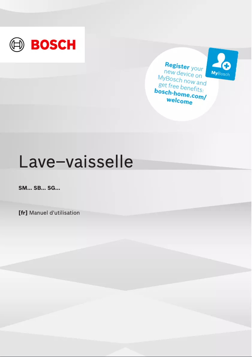 Page 1 de la notice Manuel utilisateur Bosch SGV50D10EU