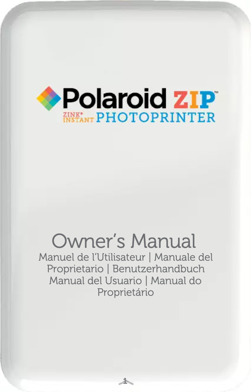Image de la première page du manuel de l'appareil Zip