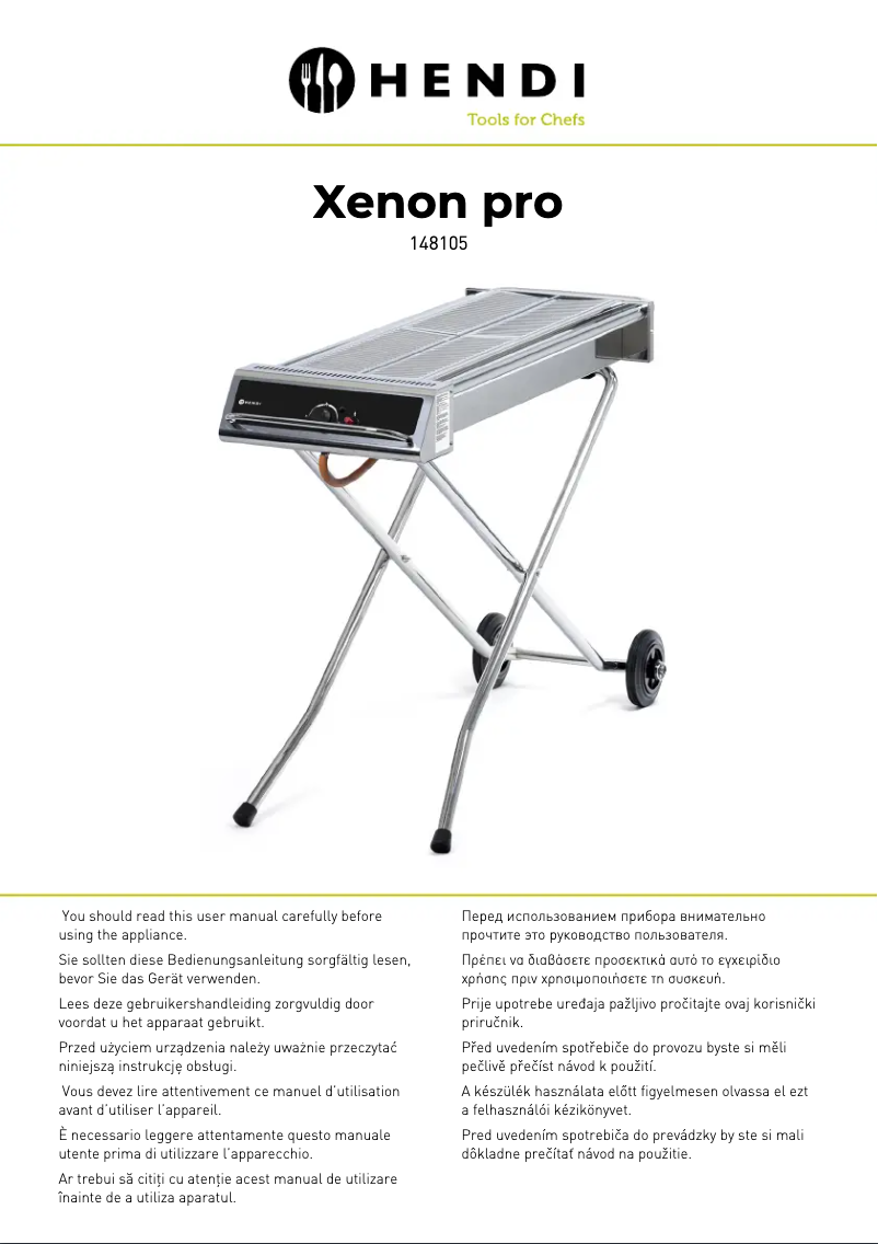 Page 1 de la notice Manuel utilisateur Hendi 148105
