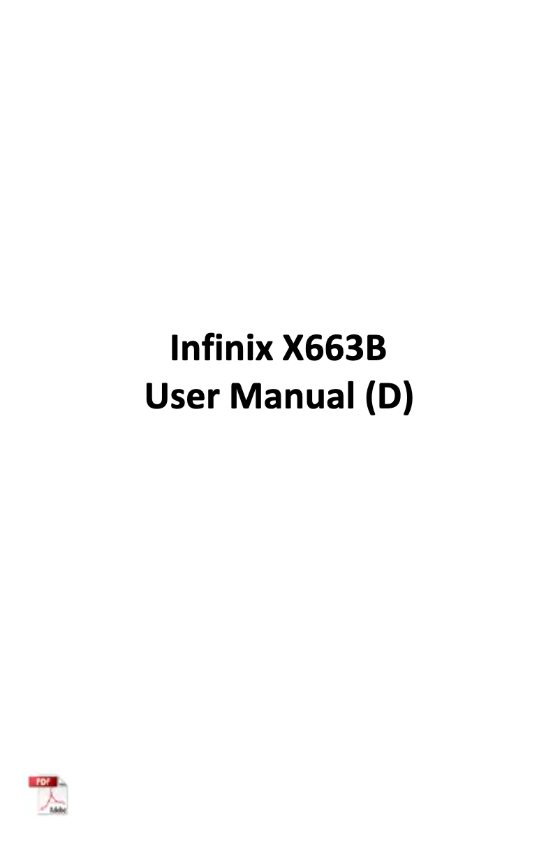 Page n°1 - Manuel utilisateur Infinix X663B