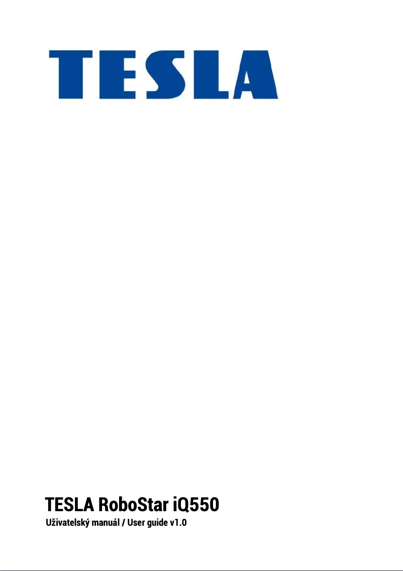 Page 1 de la notice Manuel utilisateur Tesla RoboStar iQ550