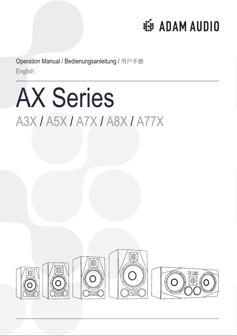 Página 1 del manual Manual de usuario Adam A5X