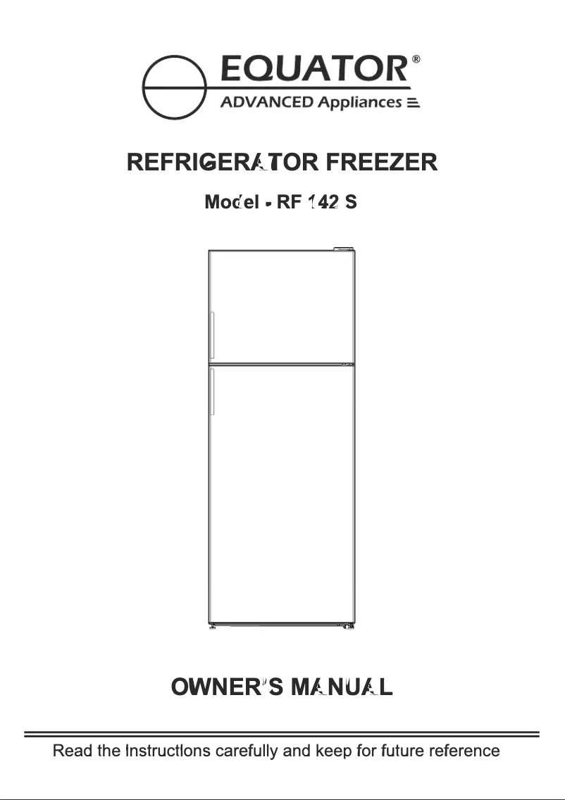 Page n°1 - Manuel utilisateur Equator RF142S