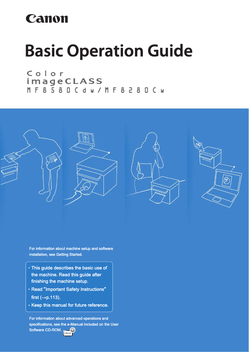 Page 1 de la notice Manuel utilisateur Canon Color imageCLASS MF8580Cdw