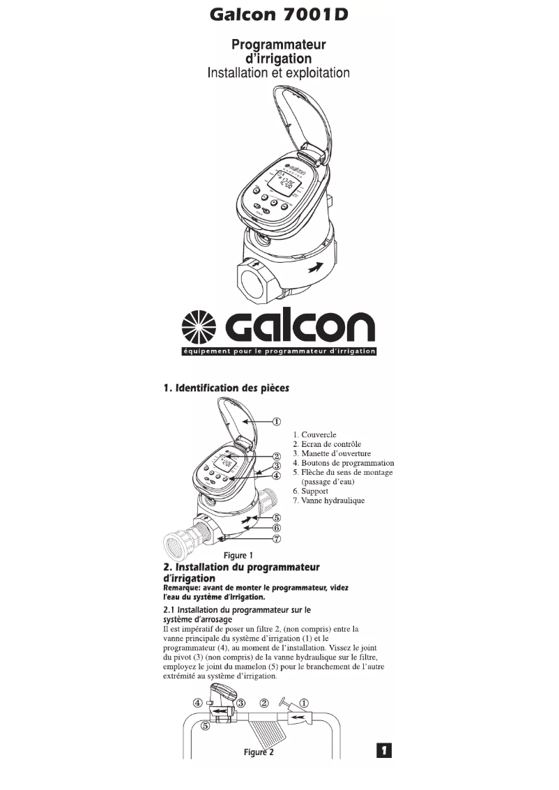 Imagen de la primera página del manual del dispositivo 7001D