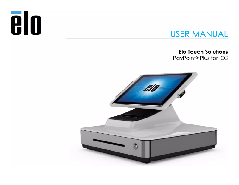 Page n°1 - Manuel utilisateur Elo PayPoint Plus