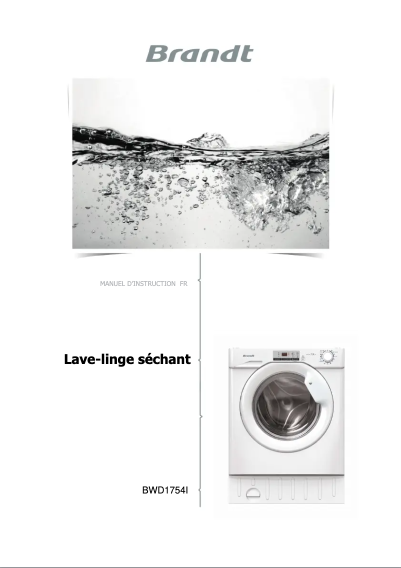 Image de la première page du manuel de l'appareil BWD1754I