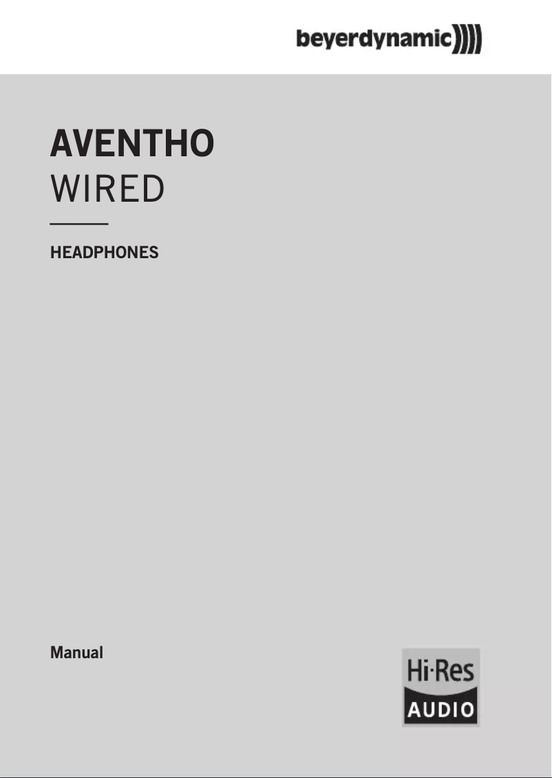 Page n°1 - Manuel utilisateur Beyerdynamic Aventho