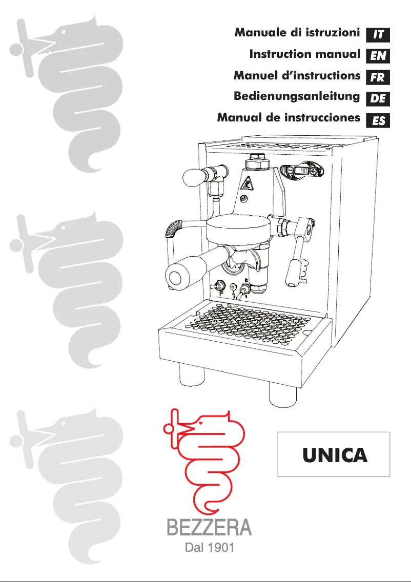 Page n°1 - Manuel utilisateur Bezzera Unica PID