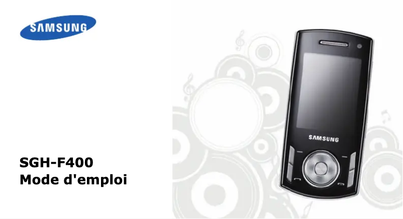 Page 1 de la notice Manuel utilisateur Samsung SGH-F400