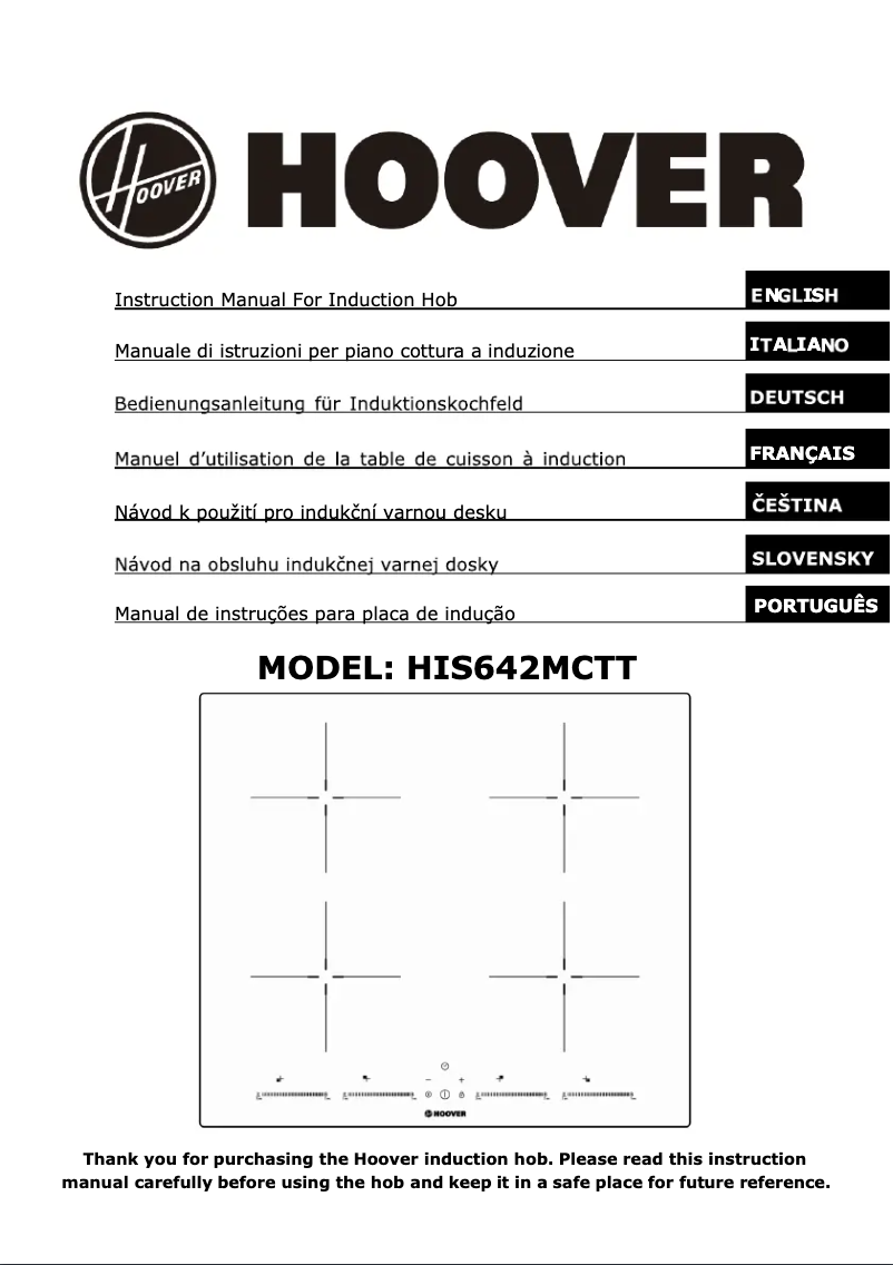 Page n°1 - Mode d'emploi Hoover HIS642MCTT