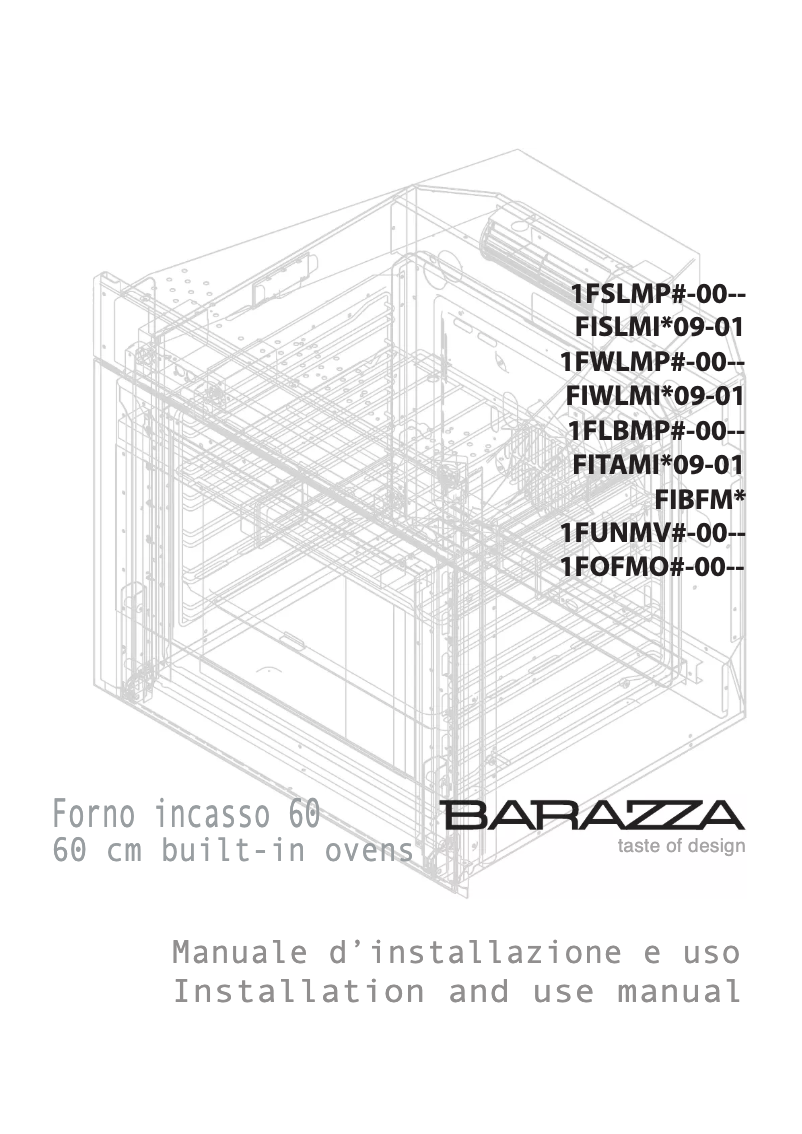 Page n°1 - Manuel utilisateur Barazza 1FSLMP