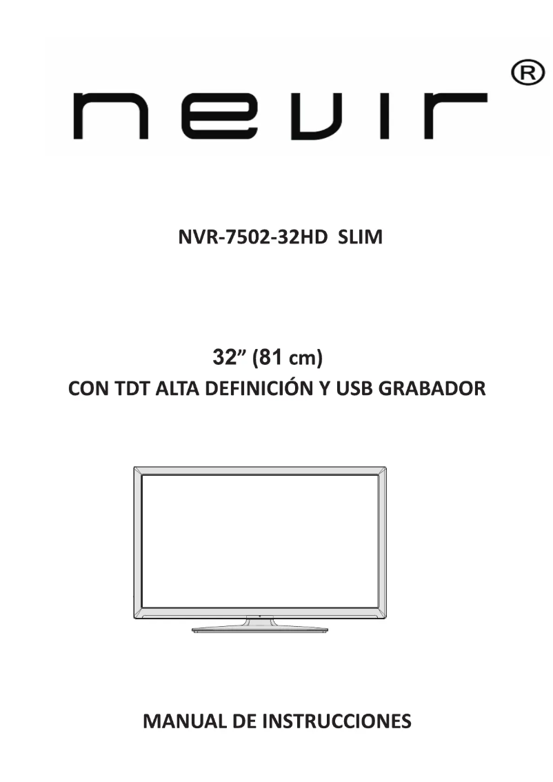 Page 1 de la notice Manuel utilisateur Nevir NVR-7502-32HD-N SLIM