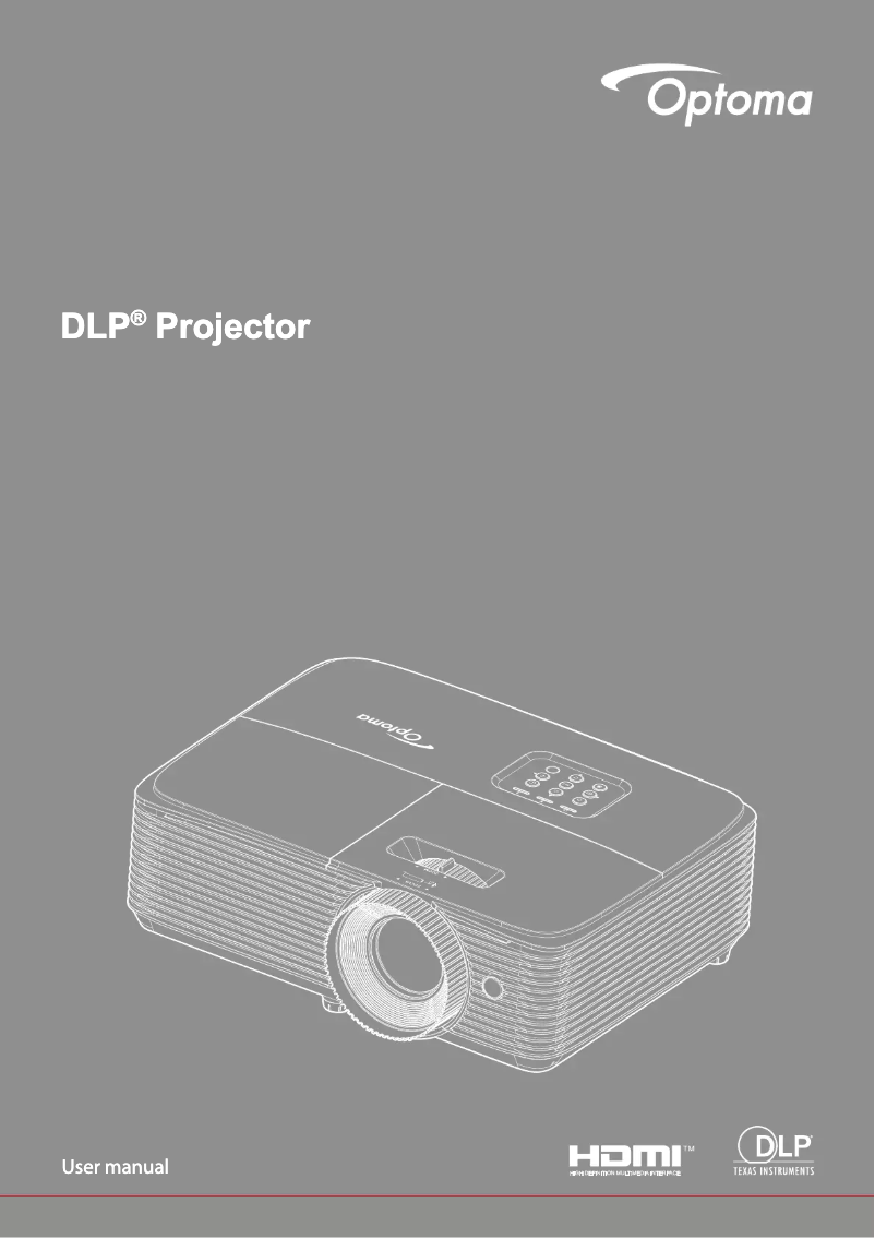 Page 1 de la notice Manuel utilisateur Optoma W371