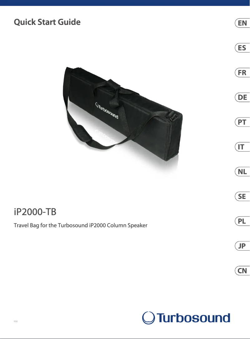 Página 1 del manual Guía de inicio rápido Turbosound iP2000-TB