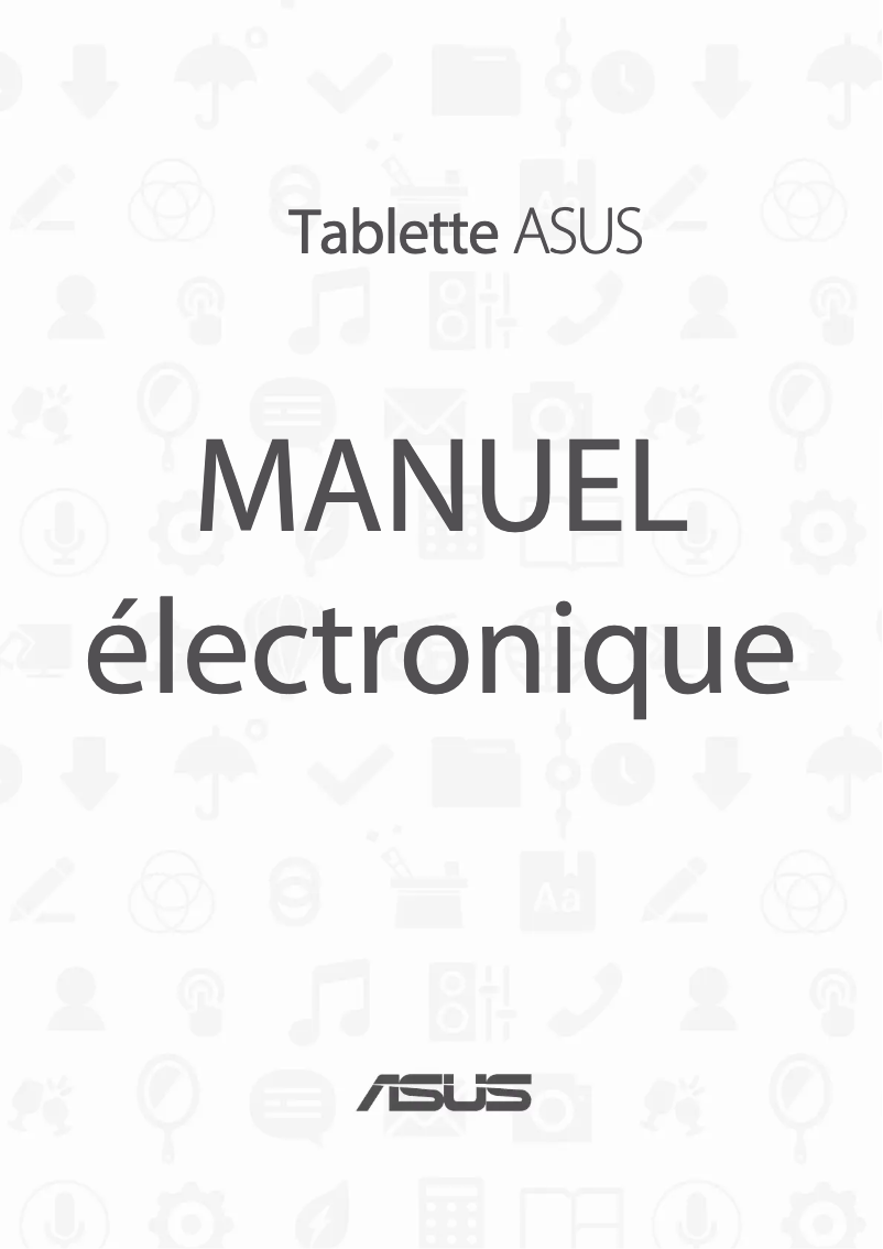 Page 1 de la notice Manuel utilisateur Asus ZenPad 10 P023