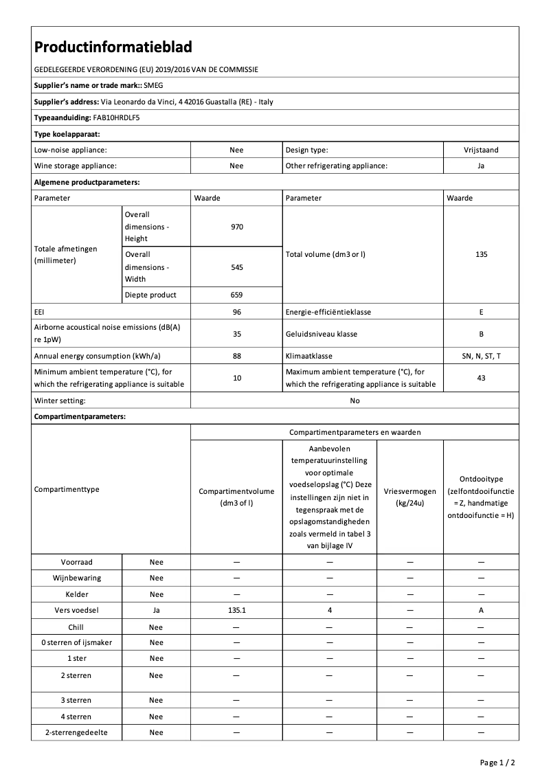 Image de la première page du manuel de l'appareil FAB10HRDLF5