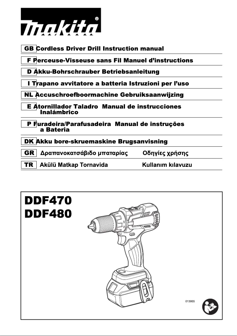 Page 1 de la notice Manuel utilisateur Makita DDF480RMJ