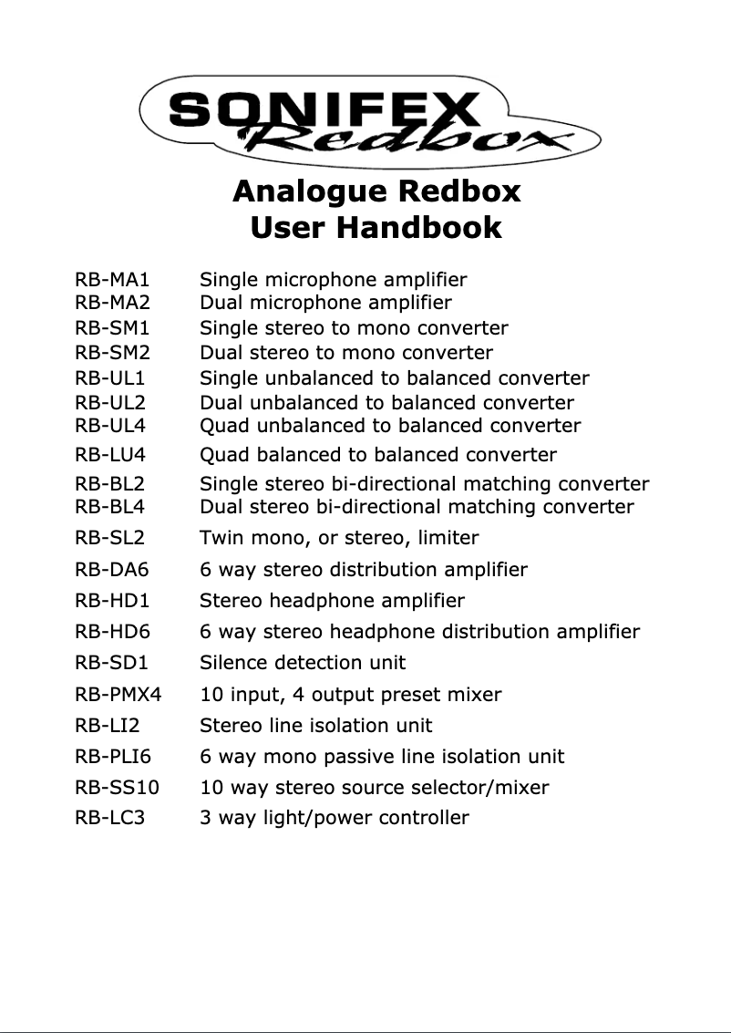 Image de la première page du manuel de l'appareil Redbox RB-HD1