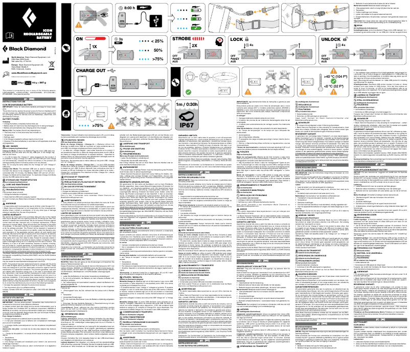 Page 1 de la notice Manuel utilisateur Black Diamond BD620548BLAKALL1