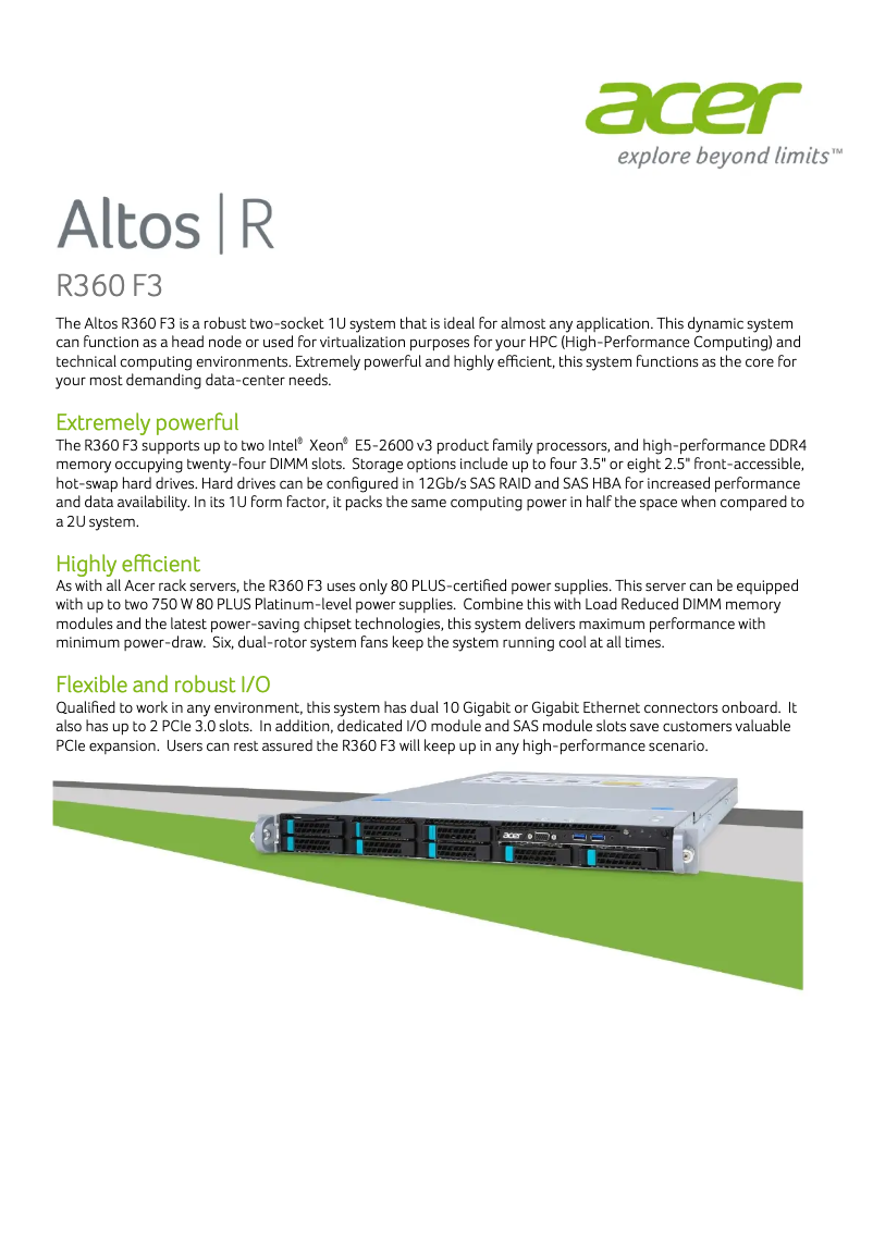 Página 1 del manual Manual de usuario Acer Altos R360 F3