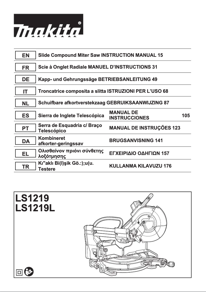 Page 1 de la notice Manuel utilisateur Makita LS1219L