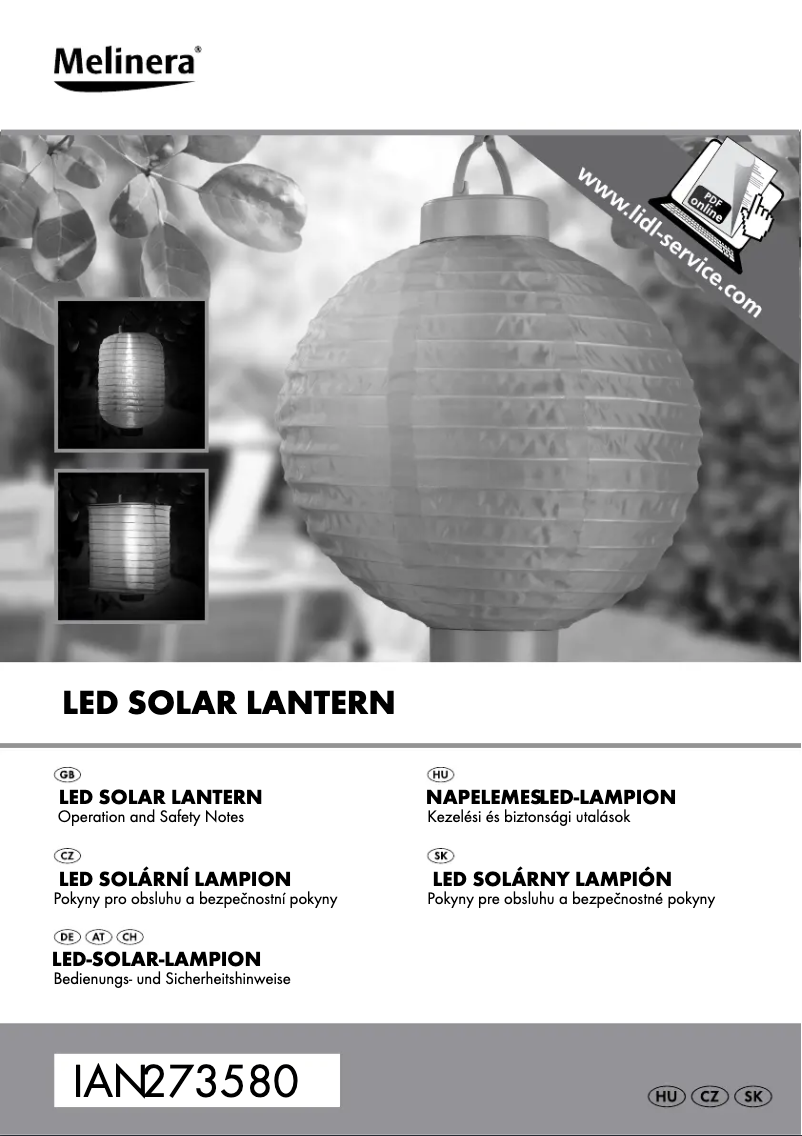 Image de la première page du manuel de l'appareil IAN 273580