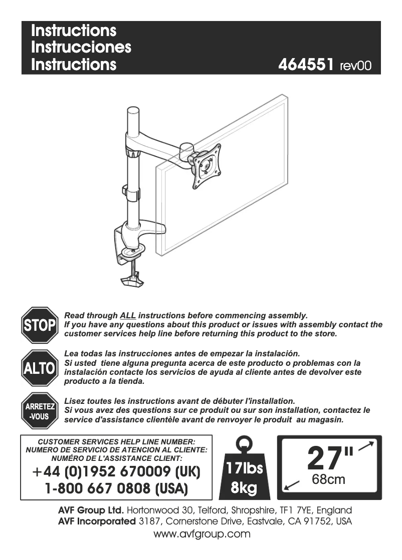 Página 1 del manual Manual de usuario AVF MRC1103-A