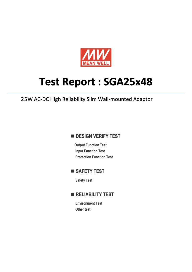 Page n°1 - Fiche technique Mean Well SGA25E48-P1J