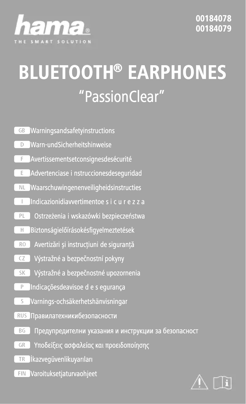 Image de la première page du manuel de l'appareil Passion Clear