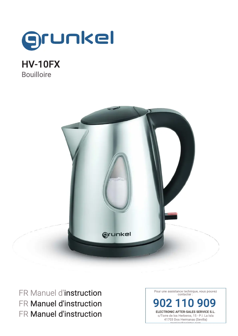 Página 1 del manual Manual de usuario Grunkel HV-10FX