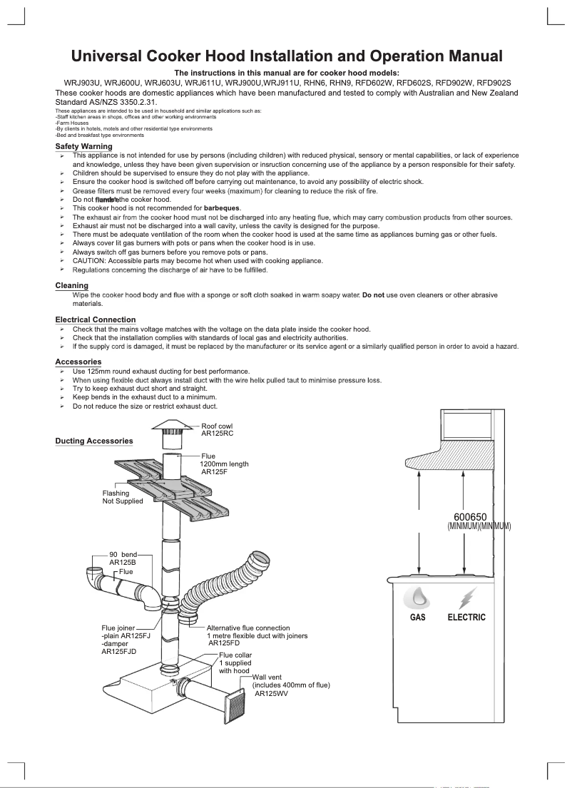 Image de la première page du manuel de l'appareil WRJ903UK