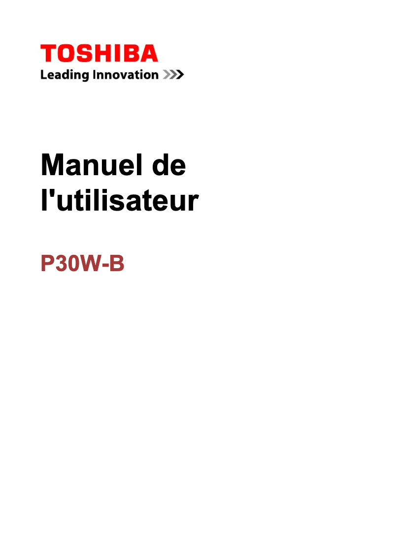 Page n°1 - Manuel utilisateur Toshiba Satellite Click 2 Pro